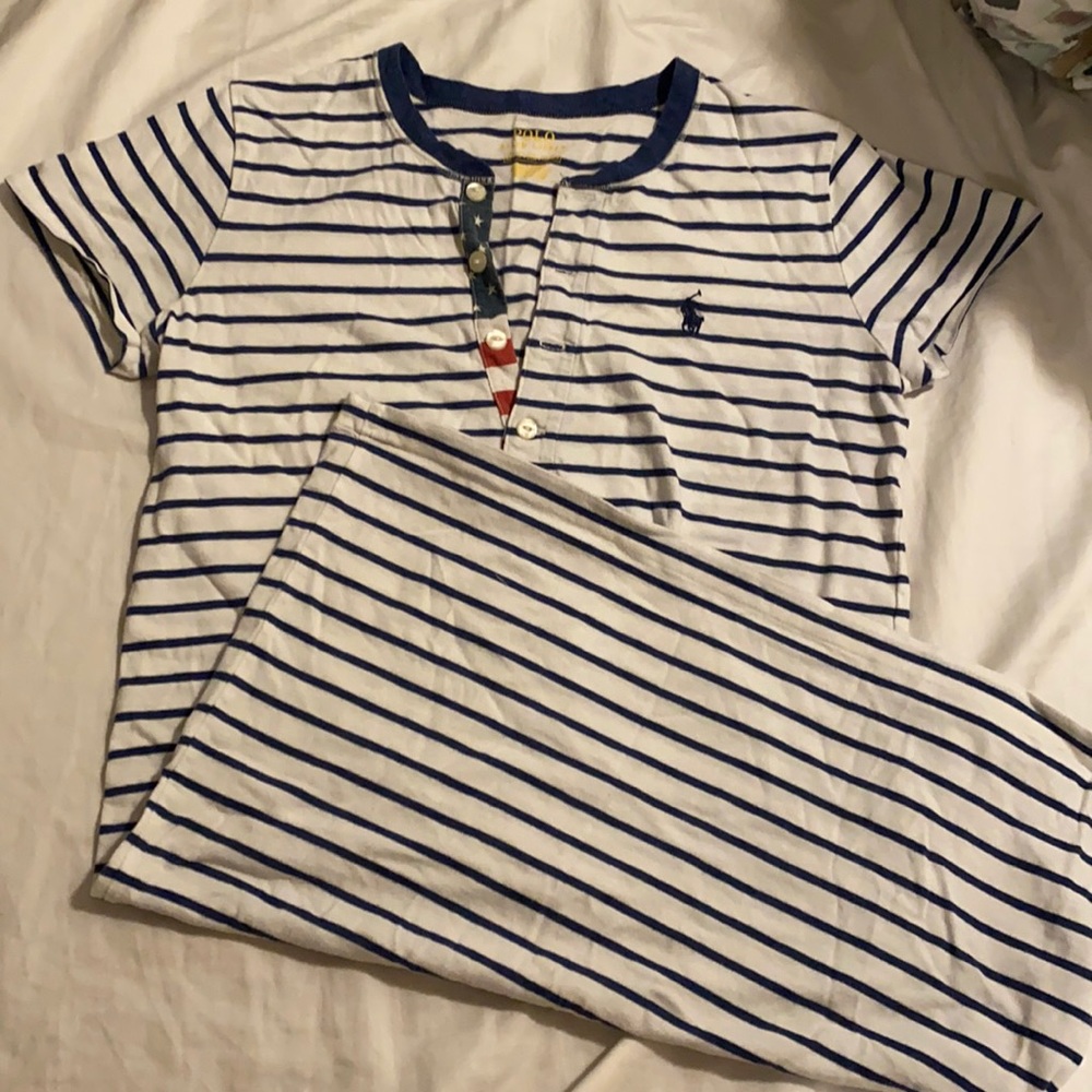 Polo Ralph Lauren shirt dress U.S. flag trim